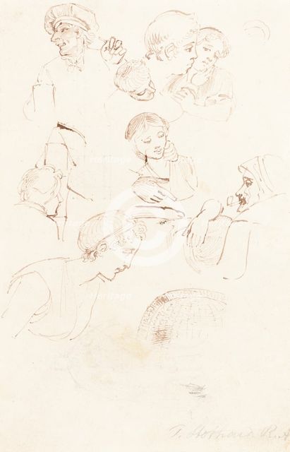Sheet of Studies. Creator: Thomas Stothard.