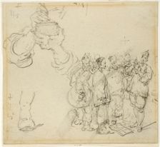 Sheet of Studies: Hands and Group of Oriental Figures, n.d. Creator: George Chinnery