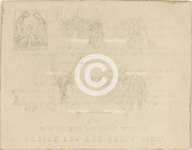 Sheet of Studies, in or after 1798. Creator: John Flaxman.