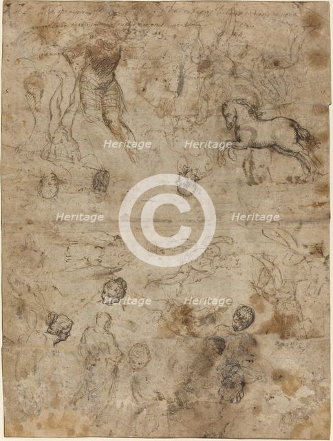 Sheet of Studies, late 16th century. Creator: Unknown.