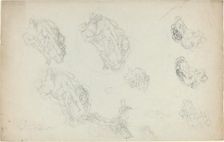 Sheet of Studies [recto and verso]. Creator: John Flaxman