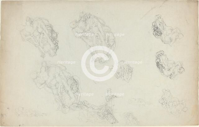 Sheet of Studies [recto and verso]. Creator: John Flaxman.