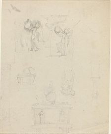 Sheet of Studies [recto and verso]. Creator: John Flaxman