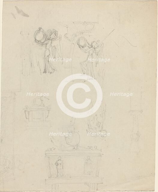 Sheet of Studies [recto and verso]. Creator: John Flaxman.