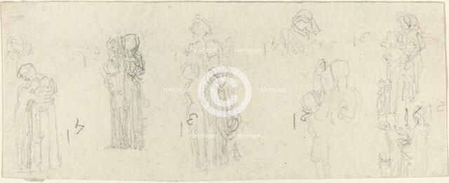 Sheet of Studies [recto and verso]. Creator: John Flaxman.