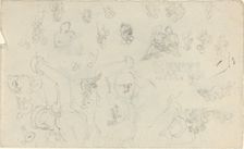 Sheet of Studies [recto and verso]. Creator: John Flaxman
