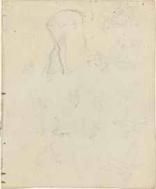 Sheet of Studies [recto and verso]. Creator: John Flaxman