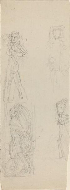 Sheet of Studies [recto and verso]. Creator: John Flaxman