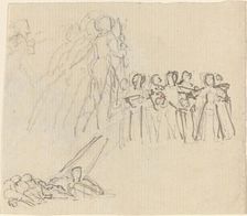 Sheet of Studies [recto and verso]. Creator: John Flaxman