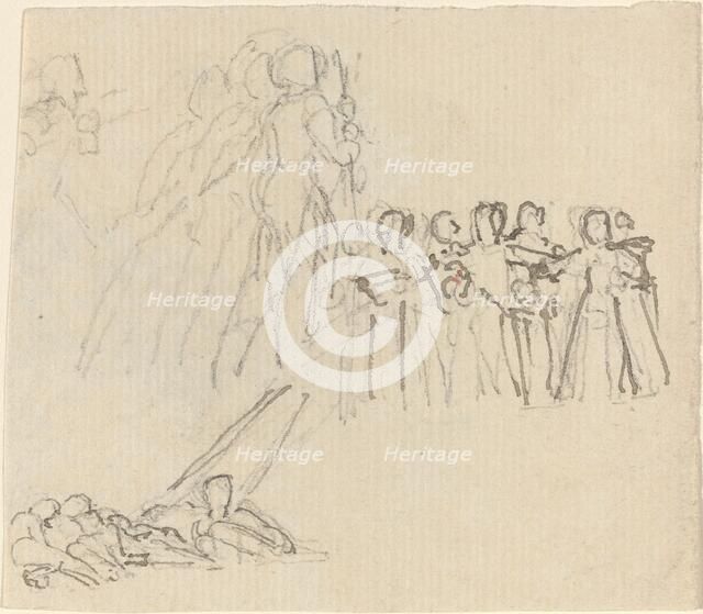 Sheet of Studies [recto and verso]. Creator: John Flaxman.