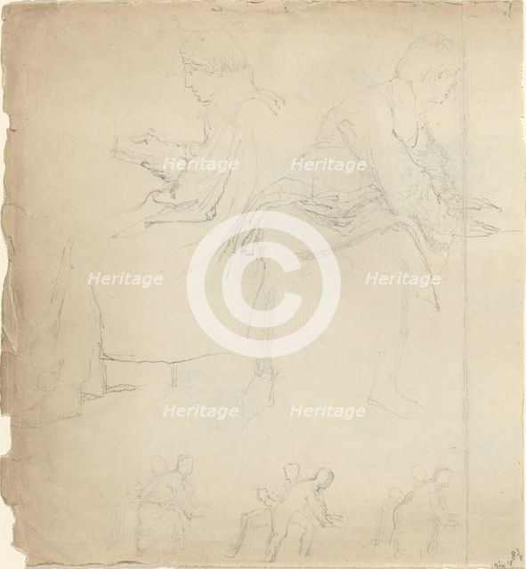 Sheet of Studies [recto and verso], in or after 1811. Creator: John Flaxman.