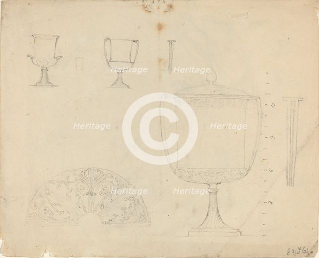 Sheet of Studies [recto and verso], in or after 1819. Creator: John Flaxman.