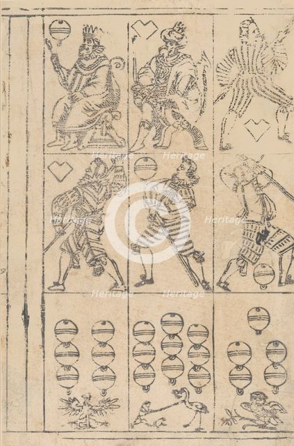 Sheet of Playing Cards, 16th century. Creator: Georg Schachomair.