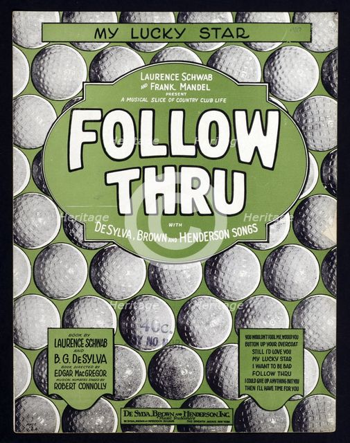 Sheet music cover, "Follow Thru", American, 1928. Creator: Unknown.