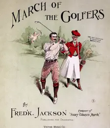 Sheet music cover, "March Of The Golfers", 1903. Creator: Unknown