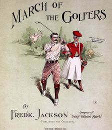 Sheet music cover, "March Of The Golfers", 1903. Creator: Unknown