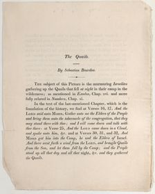 Sheet with "The Quails" by Sebastian Bourdon, 18th century., 18th century. Creators: Anon, Sébastien Bourdon