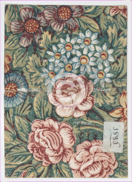 Sheet with an overall floral pattern, ca. 1836., ca. 1836. Creator: Anon.