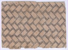 Sheet with an overall geometric pattern, 19th century. Creator: Anon