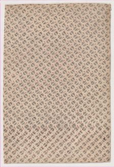 Sheet with an overall pattern of semicircles, 19th century. Creator: Anon