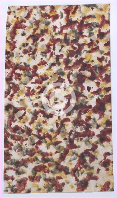 Sheet with marbled pattern, 19th century. Creator: Anon.