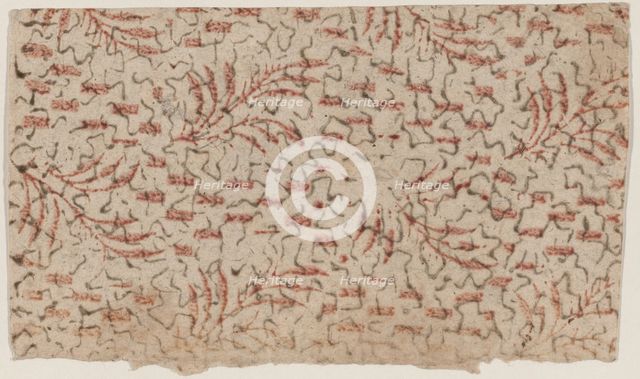 Sheet with overall abstract pattern, 19th century. Creator: Anon.