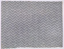Sheet with overall curved abstract pattern, 19th century. Creator: Anon