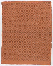 Sheet with overall floral dot pattern, late 18th-mid-19th century., late 18th-mid-19th century. Creator: Anon