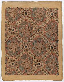 Sheet with overall floral pattern, late 18th-mid-19th century., late 18th-mid-19th century. Creator: Anon