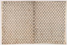 Sheet with overall geometric pattern, 19th century. Creator: Anon