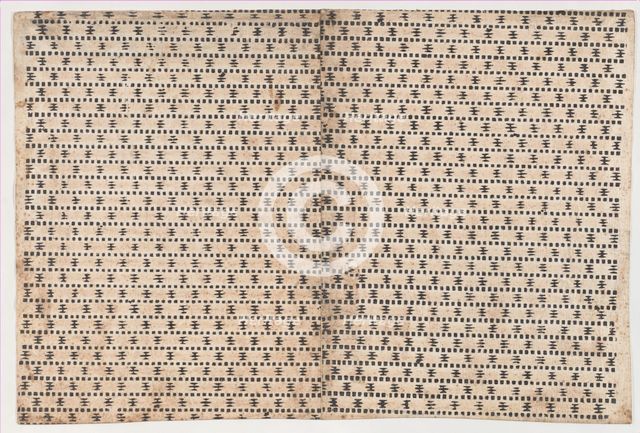 Sheet with overall geometric pattern, 19th century. Creator: Anon.