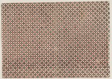 Sheet with overall geometric pattern, 19th century. Creator: Anon