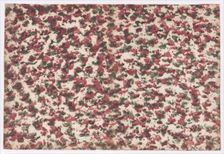 Sheet with overall green and red splotchy design, 19th century. Creator: Anon