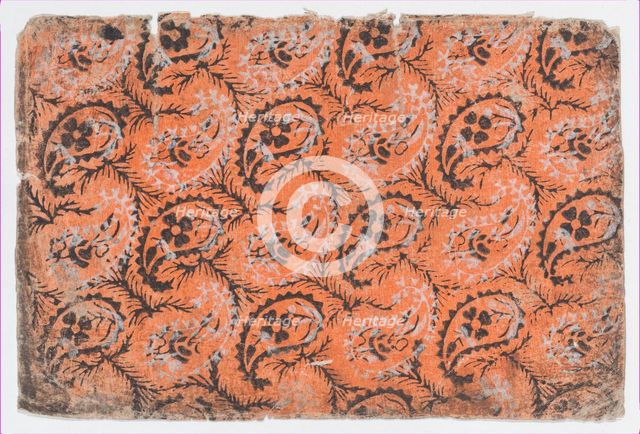 Sheet with overall paisley pattern, 19th century. Creator: Anon.
