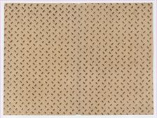 Sheet with overall pattern of dots and dashes, 19th century. Creator: Anon