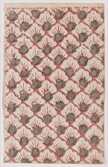 Sheet with overall pattern of petals, 19th century. Creator: Anon
