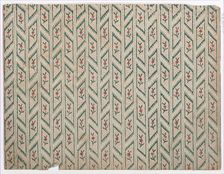 Sheet with overall red and green vine and dot pattern, 1750-1816., 1750-1816. Creator: Adriaan Rogge