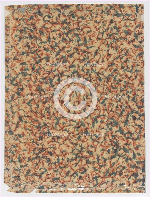 Sheet with overall splotchy pattern, 19th century. Creator: Anon.