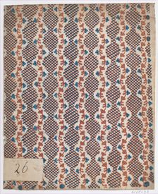 Sheet with overall vine and criss-cross pattern, late 18th-mid-19th ..., late 18th-mid-19th century. Creator: Anon