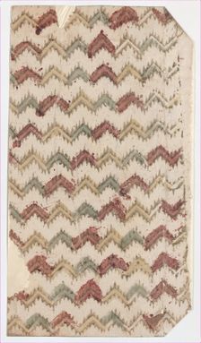 Sheet with overall zigzag pattern, 19th century. Creator: Anon
