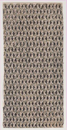 Sheet with pattern of triangles, 19th century. Creator: Anon