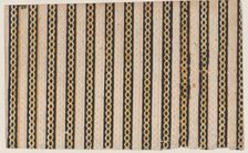 Sheet with stripes with guilloche pattern, 19th century. Creator: Anon