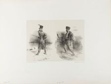 Sheet with Stumped Sketch, 1839. Creator: Auguste Raffet