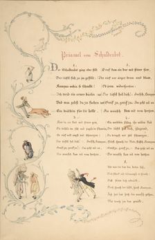Sheets of Verses: Priamel vom Schuldenbot, late 18th-early 19th century. Creator: Johann Martin Usteri