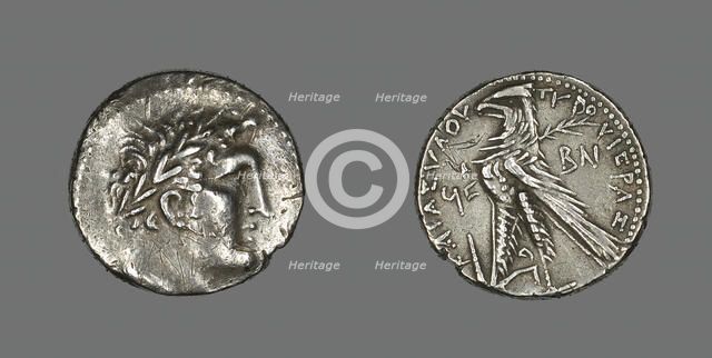 Shekel (Coin) Depicting the God Melkarth, 31-30 BC. Creator: Unknown.