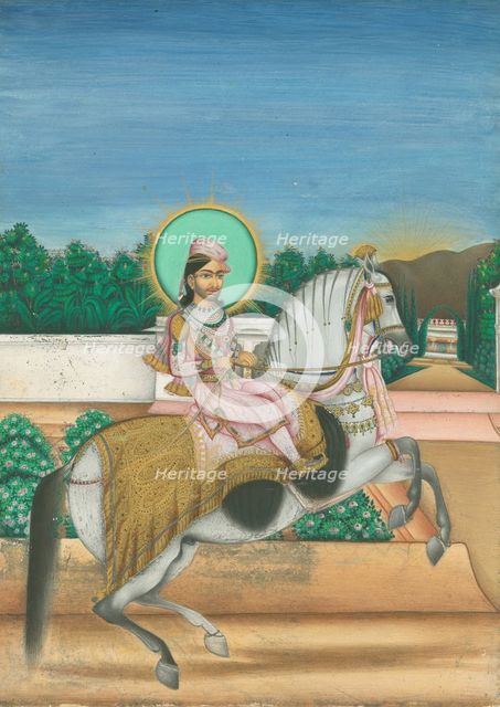 Sheodan Singh, Maharaja of Alwar, ca 1820. Artist: Indian Art  