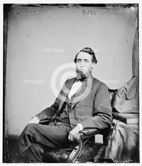 Shelby Moore Cullom, between 1860 and 1875. Creator: Unknown.