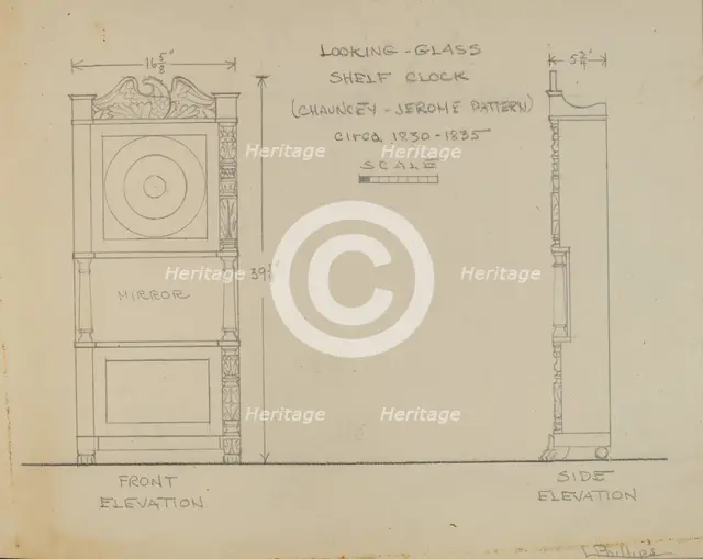 Shelf Clock, c. 1936. Creator: Lawrence Phillips.