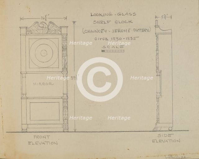 Shelf Clock, c. 1936. Creator: Lawrence Phillips.