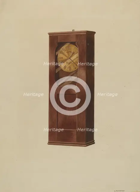 Shelf Clock, c. 1937. Creator: Louis Plogsted.